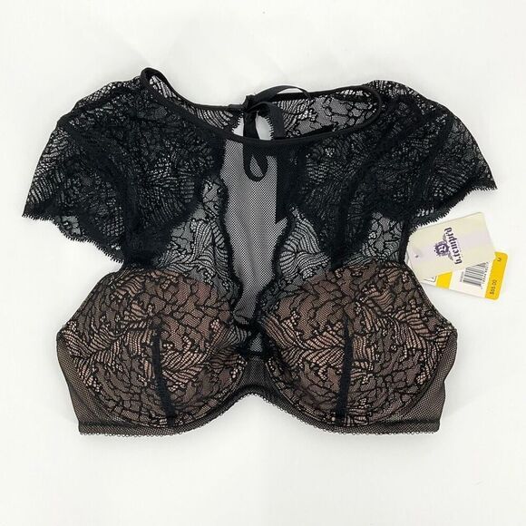 B. Tempt'd By Wacoal After Hours Bralette Bra Underwire Padded Medium Black NWT - Picture 1 of 10